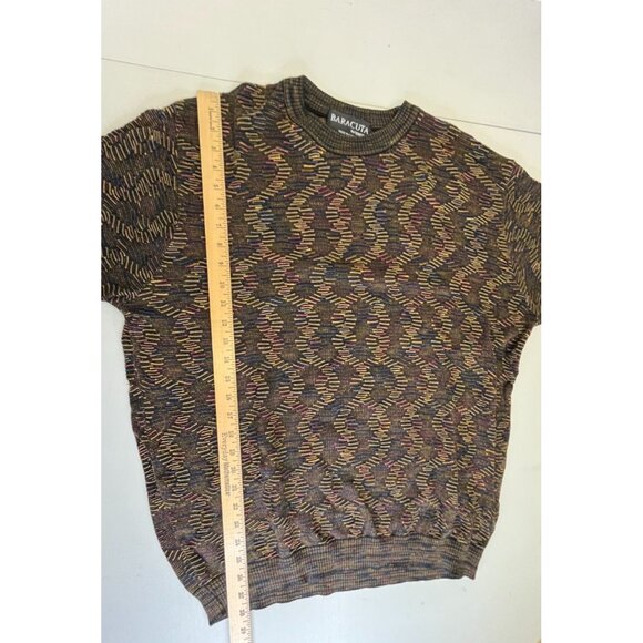 Baracuta by Tundra 90s Y2K Coogi Style 3D Knit Sweater Size XXL Hip Hop Cosby - Picture 3 of 12